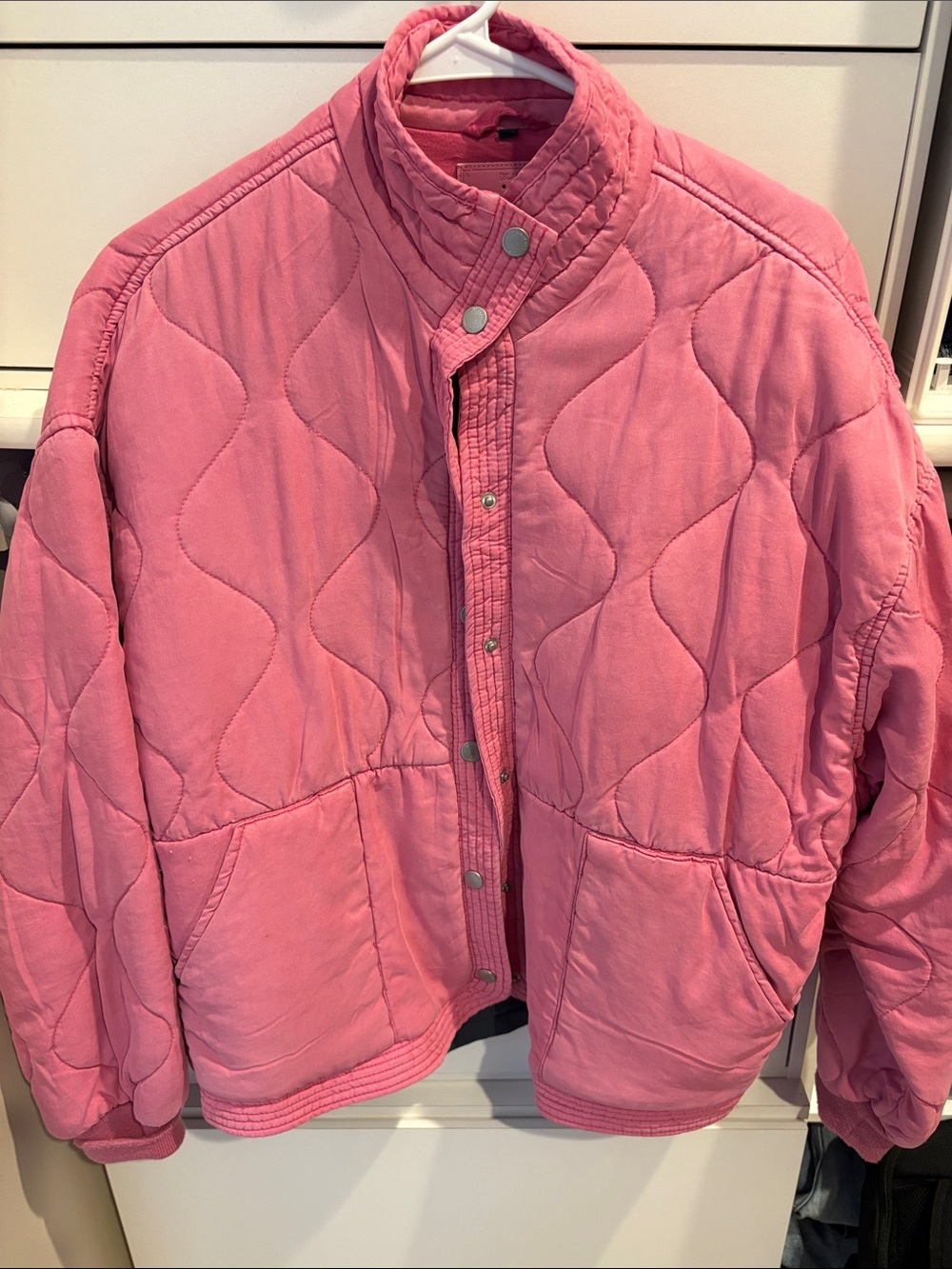 Blank NYC Quilted Pink Snap-Front Jacket